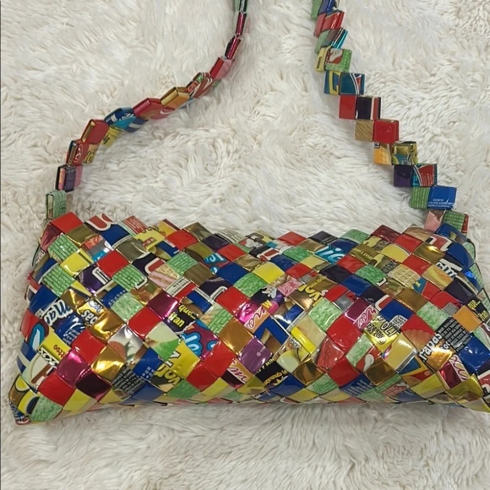 Vintage Candy Gum Wrapper Purse Hand Bag 90's Style Retro Purses